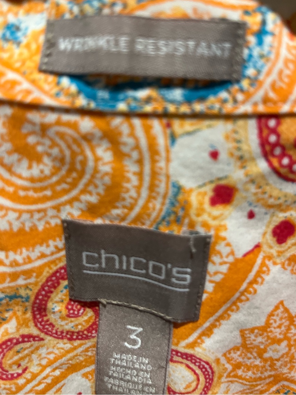 64. WOMENS CHICO’S 3/XL DETAIL TOP - Picture 3 of 5